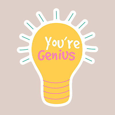 JPG 해외이미지 스티커 일러스트 전구 사람없음 노란색 라벨 최고 심볼 영재 해외202309 해외일러스트 컬러 프레임 파일형식