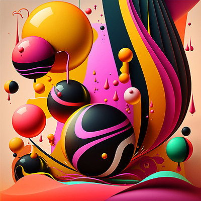 JPG 해외이미지 디자인 예술 선 일러스트 추상 미래 사람없음 컬러풀 원형 화려 입체 기하학 해외202309 해외일러스트 도형 컬러 컨셉 무늬 파일형식