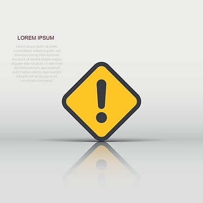 EPS 해외이미지 일러스트 경고 사람없음 노란색 사각형 느낌표 위험 심볼 신호 반대 해외202309 해외일러스트 도형 기호 컬러 컨셉 파일형식 벡터