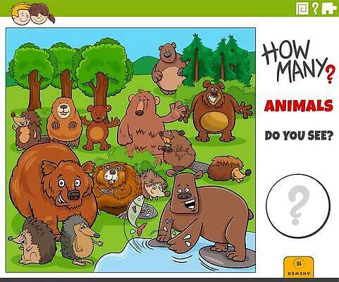 EPS 해외이미지 나무 동물 디자인 교육 호수 야생동물 어린이 일러스트 곰 어류 그래픽 학습 강 숫자 유치원 게임 수학 퍼즐 수수께끼 그룹 계산 어플리케이션 숲 만화 그림 문제집 해결 고슴도치 대답 비버 벡터 해외202309 해외일러스트 식물 문자 포유류 교과목 놀이 사람 책 수중동물 파일형식