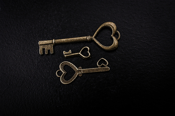 포토 JPG 해외이미지 백그라운드 사람없음 검은색 하트 황금열쇠 해외202004 해외포토 모양 컬러 열쇠 파일형식