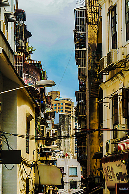 포토 JPG 해외이미지 중국문화 아파트 주택 사람없음 어둠 가난 새장 지역 마카오 해외202309 해외포토 동양문화 외국문화 컨셉 건물 케이지 파일형식