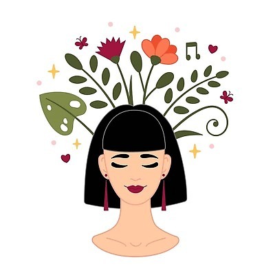 EPS 해외이미지 캐릭터 웰빙 디자인 여자 꽃 행복 컨셉 생각 일러스트 추상 휴식 아이디어 실내 건강 사람 머리 평화 정원 화목 성장 마음 개화 플랫 만화 승낙 긍정 고립 벡터 정신건강 심리치료 해외202309 해외일러스트 일러캐릭터 식물 감정 무늬 내부 신체부위 치료 심리 파일형식