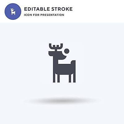 EPS 해외이미지 일러스트 그림자 타이포그라피 사람없음 루돌프 해외202309 해외일러스트 문자 크리스마스 사슴 파일형식 벡터