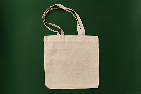 포토 JPG 해외이미지 사람없음 베이지색 에코백 카피스페이스 초록배경 해외202309 해외포토 컬러 백그라운드 가방 초록색 공백 에코 파일형식