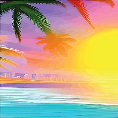 EPS 해외이미지 실루엣 바다 일러스트 하늘 사람없음 야자수 태양 노을 해외202309 해외일러스트 자연요소 나무 촬영기법 파일형식 벡터