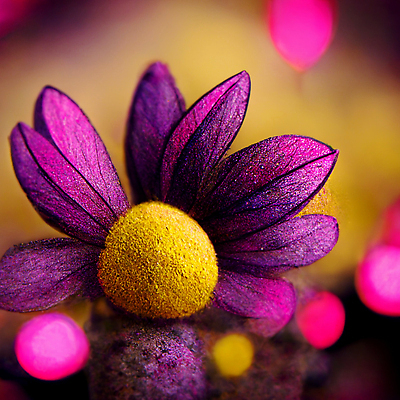 JPG 해외이미지 꽃 백그라운드 일러스트 추상 미술 사람없음 노란색 보라색 그림 보케 해외202309 해외일러스트 식물 컬러 무늬 문화예술 파일형식