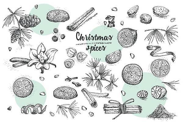 EPS 해외이미지 전통 디자인 계절 별 음료 선 음식 조각 백그라운드 크리스마스 겨울 패턴 오렌지 일러스트 휴가 디저트 귤 잉크 흑백 장식 세트 수확 양념 막대기 낙서 스케치 인도인 향신료 메뉴 복고 손그림 아몬드 향 후추 고립 바닐라 시나몬 핸드메이드 벡터 뱅쇼 해외202309 해외일러스트 자연요소 외국인 기념일 무늬 농업 과일 촬영기법 미술 동양인 와인 견과류 향미료 파일형식