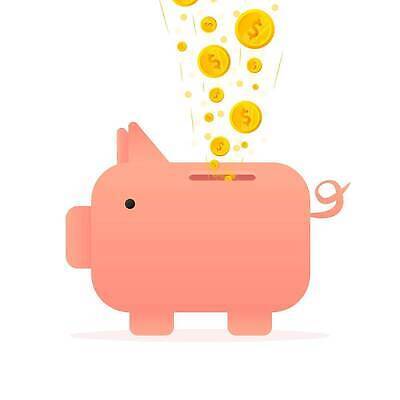 EPS 해외이미지 무료이미지 일러스트 사람없음 경제 동전 돼지저금통 저금통 해외202309 해외일러스트 돈 저축 파일형식 벡터 무료콘텐츠