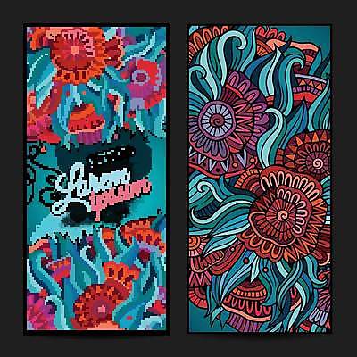 EPS 해외이미지 식물 템플릿 디자인 배너 꽃잎 꽃 백그라운드 잎 꽃무늬 일러스트 비즈니스 텍스트 자연 추상 프레임 미술 그래픽 장식 여름 세트 뷰티 정원 봄 소용돌이 인사 신용카드 화려 낙서 인도인 신분 엽서 손그림 핸드메이드 스타일 벡터 국경 해외202309 해외일러스트 외국인 계절 컨셉 무늬 문화예술 동양인 금융 회오리 예절 편지 생태계 파일형식