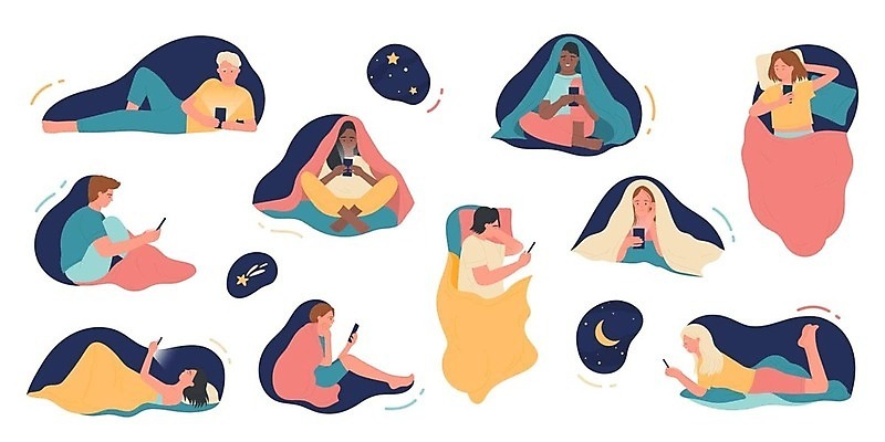 EPS 해외이미지 응시 어린이 일러스트 가족 놀이 모바일 주택 사람 앉기 소년 파란색 스마트폰 핸드폰 세트 알약 디지털 스크린 검은색 어둠 침실 방 침대 잠 뉴스 플랫 야간 담요 만화 읽기 장면 문제 거짓말 고립 불면증 취침시간 벡터 중독자 해외202309 해외일러스트 자연요소 시선 남자 컬러 가구 관계 모션 건물 전자제품 스마트기기 약 질병 파일형식