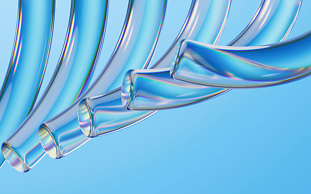 포토 JPG 해외이미지 모양 백그라운드 곡선 유리 추상 사람없음 그래픽 파란색 컬러풀 3D 투명 구부린 매끈함 부드러움 광택 기하학 실린더 왜곡 해외202309 해외포토 선 컬러 무늬 모션 재질 감각 디지털합성 파일형식