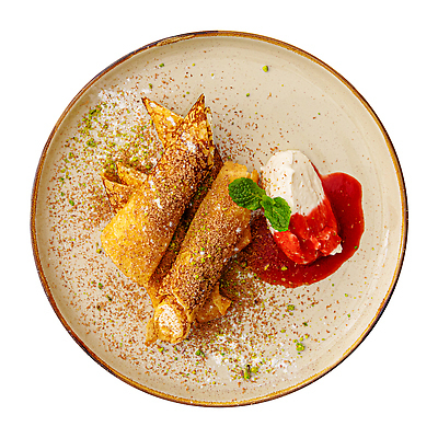 포토 JPG 해외이미지 접시 음식 부분 디저트 요리 사람없음 식당 식사 카페 신선 달콤 아침식사 굽기 민트 크림 메뉴 팬케이크 고립 러시아인 얇은 크레이프 맛있는 해외202309 해외포토 서양인 식기 케이크 상점 맛 구이 허브 파일형식