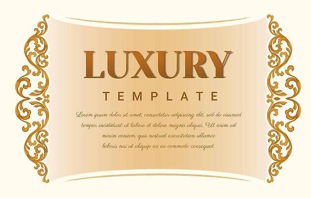 EPS 해외이미지 일러스트 프레임 사람없음 금색 고급 테두리 베이지색 해외202309 해외일러스트 컬러 컨셉 파일형식 벡터
