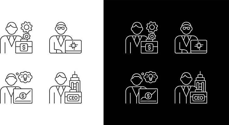 EPS 해외이미지 클립아트 디자인 선 컨셉 일러스트 회사 비즈니스 노동자 미술 사람 빛 세트 픽토그램 사무실 스크린 검은색 웹 어둠 흰색 플랫 야간 수집 종업원 심볼 사인 그림 심플 윤곽 팩 책임자 경영 고립 얇은 제어 테마 항목 벡터 방식 치프 해외202309 해외일러스트 자연요소 직업 컬러 인터넷 문화예술 화장품 파일형식