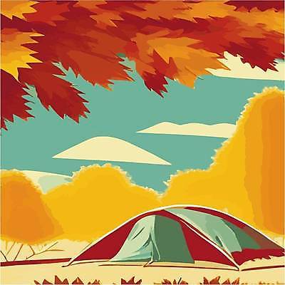 EPS 해외이미지 나무 여행 일러스트 텐트 사람없음 캠핑 캠핑장 해외202309 해외일러스트 식물 레저 캠핑도구 파일형식 벡터