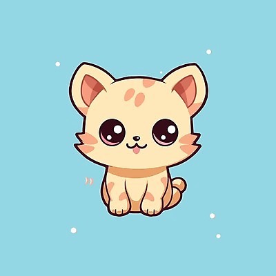 EPS 해외이미지 동물캐릭터 스티커 일러스트 사람없음 귀여움 고양이 해외202309 해외일러스트 일러캐릭터 동물 캐릭터 컨셉 포유류 반려동물 파일형식 벡터