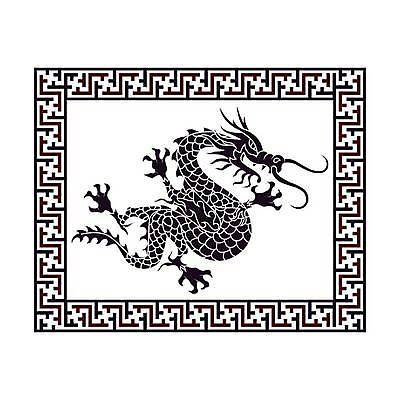 EPS 해외이미지 전통 일러스트 사람없음 전통문양 검은색 용 테두리 그림 해외202309 해외일러스트 문양 컬러 파일형식 벡터