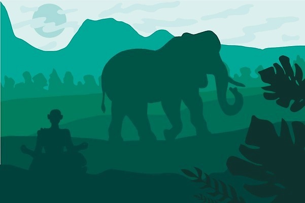 EPS 해외이미지 나무 동물 전통 남자 아시아 종교 문화 야생동물 여행 백그라운드 불교 일러스트 포유류 태국 자연 코끼리 사람 앉기 동양인 풍경 성인 야외 걷기 침묵 기도 황금 원주민 숲 큼 승려 인도인 심볼 명상 장면 지역 상아 전국 해외202309 해외일러스트 외국인 식물 나라 모션 인종 소리 아프리카인 크기 성직자 생태계 파일형식 벡터