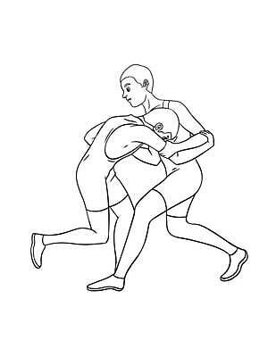 EPS 해외이미지 디자인 실루엣 어린이 선 스포츠 컬러 일러스트 그래픽 그림 싸움 윤곽 손그림 페이지 걸음마 고립 색칠공부 벡터 해외202309 해외일러스트 모션 촬영기법 사람 학습 색칠 파일형식