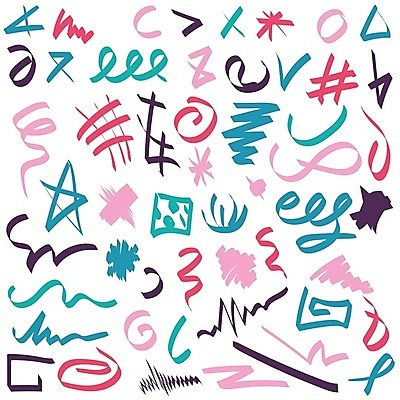 EPS 해외이미지 모양 디자인 별 곡선 일러스트 종류 사람없음 다양 원형 삼각형 낙서 스케치 손그림 별표 지그재그 해시태그 해외202309 해외일러스트 자연요소 도형 선 다수 미술 특수문자 파일형식 벡터