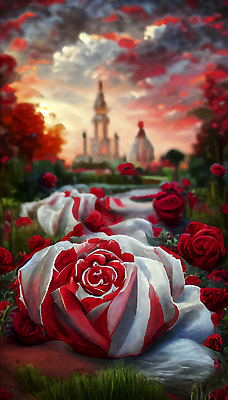 포토 JPG 해외이미지 식물 꽃잎 꽃 컬러 꽃무늬 자연 사람없음 야외 빨간색 초록색 컬러풀 뷰티 장미 정원 일몰 소프트포커스 내추럴 해외202309 해외포토 무늬 촬영기법 노을 생태계 파일형식