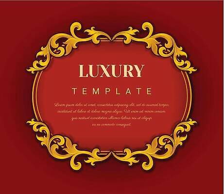EPS 해외이미지 일러스트 프레임 사람없음 빨간색 금색 고급 테두리 해외202309 해외일러스트 컬러 컨셉 파일형식 벡터