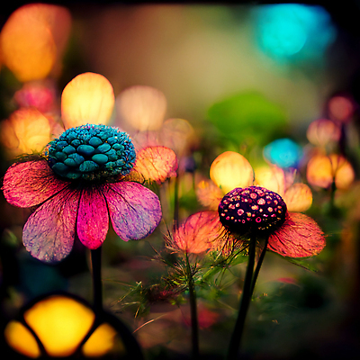 JPG 해외이미지 꽃 백그라운드 일러스트 추상 미술 사람없음 컬러풀 그림 보케 해외202309 해외일러스트 식물 컬러 무늬 문화예술 파일형식