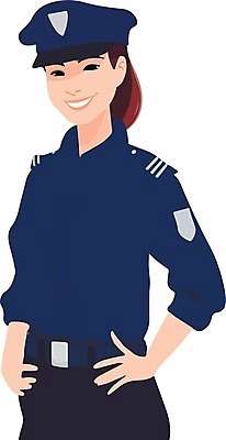 EPS 해외이미지 여자 허리손 일러스트 한명 상반신 성인 여경 성인여자한명만 해외202309 해외일러스트 1 포즈 사람 경찰 여자한명만 성인여자만 파일형식 벡터