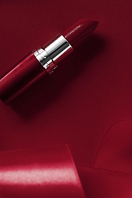 포토 JPG 해외이미지 리본 사람없음 뷰티 화장품 립스틱 오브젝트 버건디 해외202309 해외포토 빨간색 파일형식