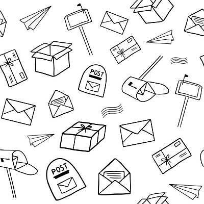 EPS 해외이미지 디자인 종이 선 백그라운드 패턴 일러스트 통신 흑백 선물 상자 검은색 오픈 신용카드 메시지 이메일 낙서 스케치 편지 우체부 심볼 사인 그림 종이접기 뉴스레터 고립 헬프 벡터 해외202309 해외일러스트 템플릿 직업 컬러 무늬 촬영기법 미술 금융 도움 접기 파일형식