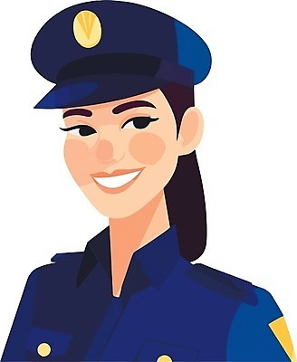 EPS 해외이미지 여자 일러스트 한명 상반신 성인 여경 성인여자한명만 해외202309 해외일러스트 1 사람 경찰 여자한명만 성인여자만 파일형식 벡터