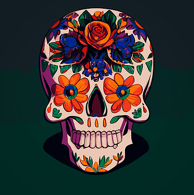 포토 JPG 해외이미지 클립아트 전통 꽃 문화 꽃무늬 일러스트 휴가 멕시코 골격 미술 사람 사람없음 장식 컬러풀 머리 축제 할로윈 축하 죽음 무서움 설탕 심볼 다이아몬드 해외202309 해외일러스트 식물 감정 컬러 컨셉 북아메리카 무늬 문화예술 신체부위 보석 파일형식