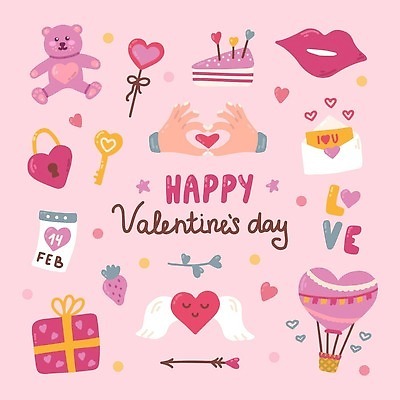 EPS 해외이미지 디자인 행복 분홍색 결혼 백그라운드 스티커 일러스트 열쇠 휴가 봉투 키스 발렌타인데이 사탕 선물 사랑 이벤트 장식 세트 장미 케이크 낭만 축하 인사 신용카드 달콤 만화 컵케이크 편지 수집 심볼 활 초대 풍선 2월 고립 벡터 해외202309 해외일러스트 꽃 감정 컬러 컨셉 데이이벤트 디저트 금융 예절 날짜 맛 애정표현 파일형식