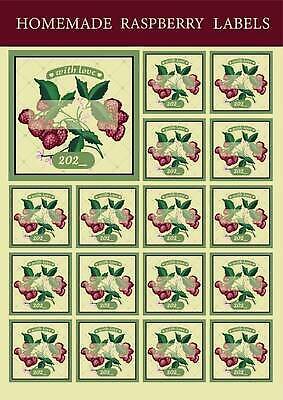 EPS 해외이미지 일러스트 사람없음 초록색 세트 라벨 사각형 빈티지 잼 산딸기 핸드메이드 해외202309 해외일러스트 도형 컬러 컨셉 과일 프레임 소스_음식 파일형식 벡터