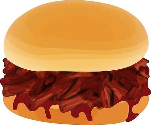 EPS 해외이미지 음식 조각 일러스트 샌드위치 육류 요리 젖음 소고기 햄버거 클래식 바비큐 고립 번 서쪽 앙트레 텍사스 벡터 개조 해외202309 해외일러스트 빵 컨셉 식재료 패스트푸드 미국 방향 파일형식