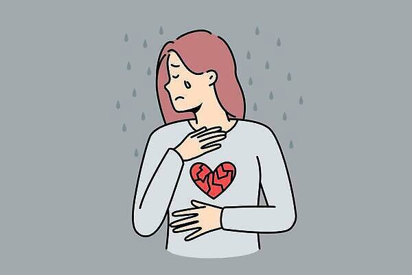 EPS 해외이미지 여자 일러스트 한명 상반신 성인 하트 마음 눈물 깨짐 마상 성인여자한명만 해외202309 해외일러스트 모양 1 감정 컨셉 사람 신조어 약어 여자한명만 성인여자만 파일형식 벡터