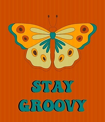 EPS 해외이미지 영어 포스터 나비 일러스트 타이포그라피 사람없음 빨간색 질감 복고 키치 Y2K 해외202309 해외일러스트 문자 컬러 곤충 컨셉 파일형식 벡터