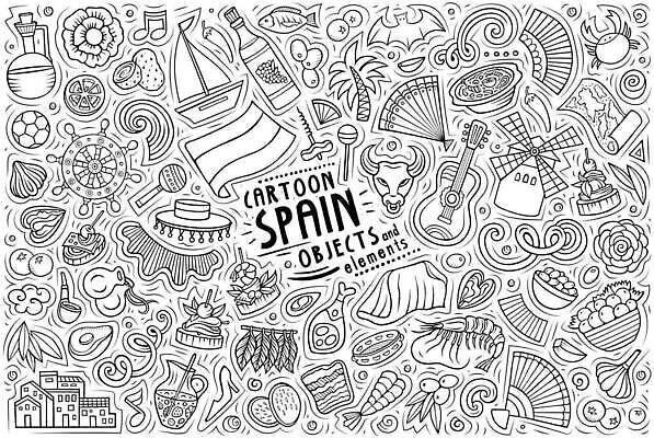 EPS 해외이미지 클립아트 모자 꽃 유럽 문화 음악 음식 여행 라인일러스트 일러스트 야외 빨간색 여름 세트 축제 풍차 기타 깃발 부채 역사 스페인 재산 낙서 만화 스케치 수집 심볼 오브젝트 황소 윤곽 스페인어 타파스 플라멩코 해외202309 해외일러스트 식물 잡화 계절 나라 예술 컬러 현악기 문화예술 미술 금융 세계문화유산 소 애피타이저 파일형식 벡터