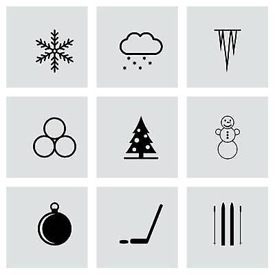 EPS 해외이미지 겨울 일러스트 눈사람 스키 사람없음 크리스마스트리 눈송이 오브젝트 하키 고드름 눈덩이 해외202309 해외일러스트 계절 크리스마스 겨울스포츠 눈_날씨 구기 얼음 파일형식 벡터