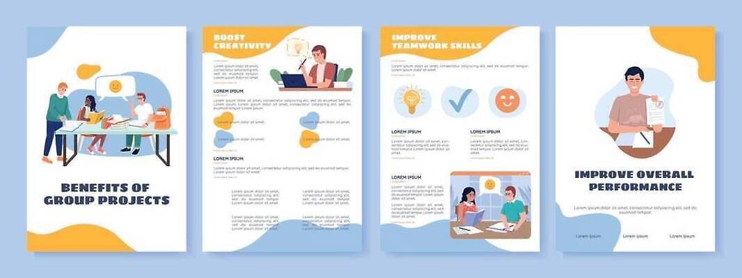 EPS 해외이미지 템플릿 편집 캐릭터 학생 배너 교육 포스터 컨셉 일러스트 비즈니스 통신 기술 사람 팜플렛 그래픽 스터디 세트 펼침 인포그래픽 덮개 업무 발표 4 그룹 플랫 연결 만화 레이아웃 문서 페이지 시트 뉴스레터 승진 개발 목록 접기 프로그램 프로젝트 해외202309 해외일러스트 일러캐릭터 모션 학습 숫자 뚜껑 작업 파일형식 벡터