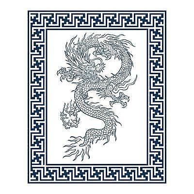 EPS 해외이미지 전통 일러스트 사람없음 용 테두리 그림 해외202309 해외일러스트 파일형식 벡터