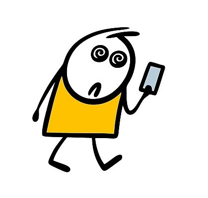 EPS 해외이미지 인물캐릭터 일러스트 한명 들기 사람 스마트폰 낙서 심플 중독 해외202309 해외일러스트 일러캐릭터 캐릭터 1 모션 핸드폰 스마트기기 파일형식 벡터