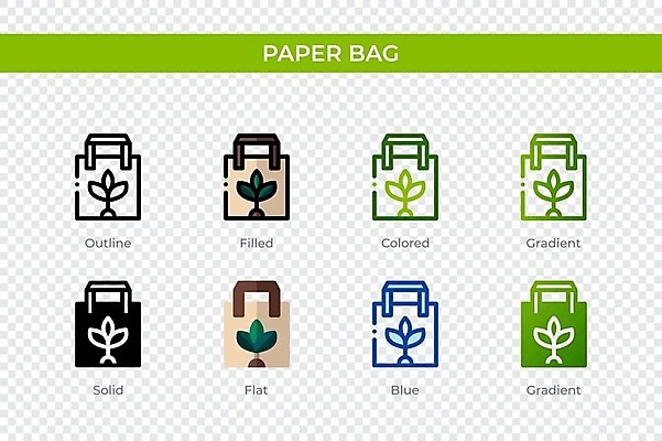 JPG 해외이미지 식물 종이 선 가방 일러스트 타이포그라피 사람없음 친환경 격자 그라데이션 해외202309 해외일러스트 문자 잡화 무늬 환경 파일형식