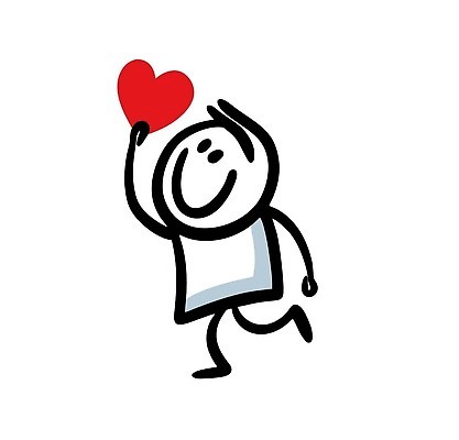 EPS 해외이미지 인물캐릭터 일러스트 한명 들기 사람 하트 낙서 심플 해외202309 해외일러스트 일러캐릭터 모양 캐릭터 1 모션 파일형식 벡터