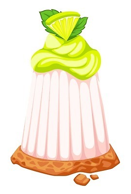 EPS 해외이미지 일러스트 사람없음 달콤 허브 크림 라임 푸딩 엘리먼트 해외202309 해외일러스트 식물 과일 디저트 맛 파일형식 벡터