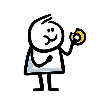 EPS 해외이미지 인물캐릭터 일러스트 한명 사람 낙서 먹기 심플 해외202309 해외일러스트 일러캐릭터 캐릭터 1 모션 파일형식 벡터