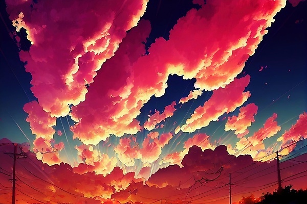 JPG 해외이미지 백그라운드 일러스트 하늘 사람없음 판타지 컬러풀 일몰 공상 파키스탄 몽환 해외202309 해외일러스트 아시아 컬러 컨셉 상상 노을 파일형식