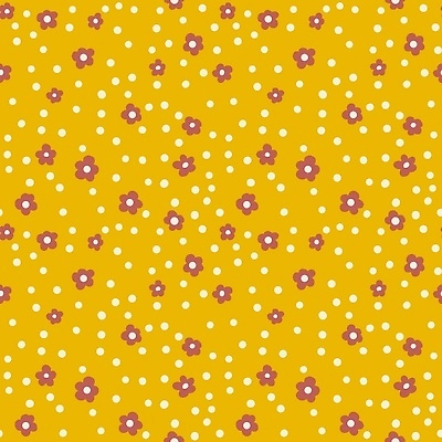 JPG 해외이미지 꽃무늬 패턴 사람없음 노란색 빈티지 복고 해외일러스트 꽃 컬러 컨셉 무늬 파일형식