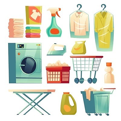EPS 해외이미지 직업 옷 산업 백그라운드 일러스트 비즈니스 가정 주택 건조 물 세트 기계 카트 재킷 방 장비 직물 씻기 빨래 수증기 옷걸이 가죽 드라이어 만화 청소 철 세제 양동이 심볼 서비스 비누 청소부 다리미질 진공 벡터 해외202309 해외일러스트 자연요소 가사 건물 위생용품 청결 외투 미용용품 파일형식